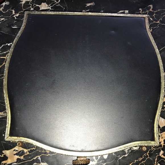 Vintage Roses Floral NEEDLEPOINT Ornate Box Purse - Picture 9 of 10